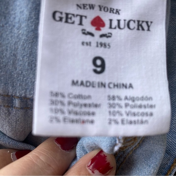 Lucky Brand Blue Denim Jean Shorts Distressed Casual - Picture 10 of 11